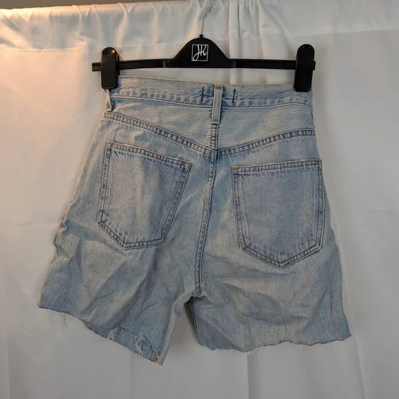 AGOLDE Cris Cross Women's Light Blue Denim Shorts size 24 in VGUC - Picture 4 of 7